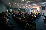 Palestra no auditório da Polícia Federal
