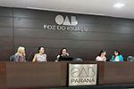 Acadêmicas de Direito na reunião da Mulher Advogada OAB